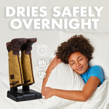 Boot Dryer - Silent Shoe Dryer & Warmer for Work Boots, Gloves & Shoes - Fanless Convection Dry - Helps Reduce Odor