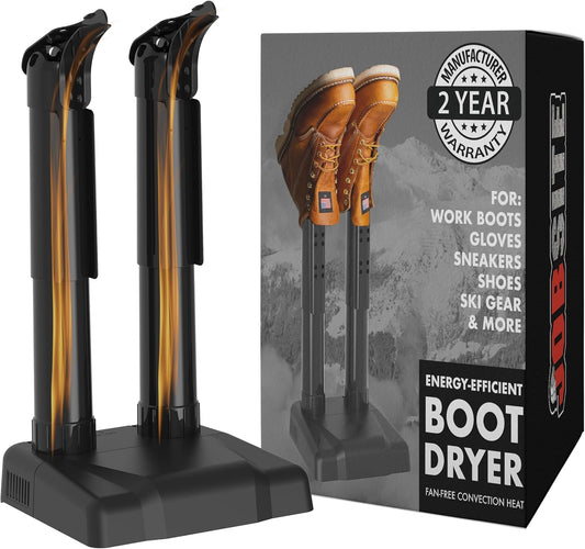 Boot Dryer - Silent Shoe Dryer & Warmer for Work Boots, Gloves & Shoes - Fanless Convection Dry - Helps Reduce Odor